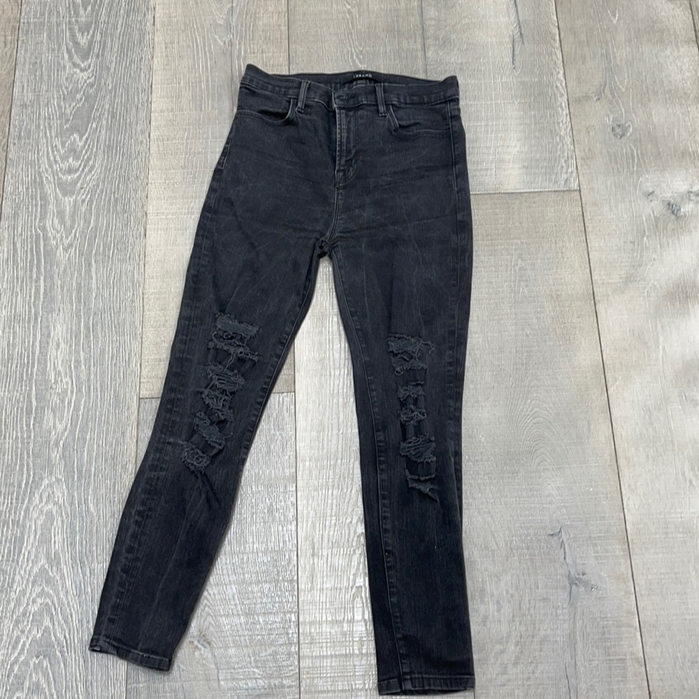 Black J brand high rise jeans